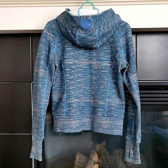 Lululemon Blue stripes Scuba Hoodie Wee are from Space Size 8 - Picture 2 of 10